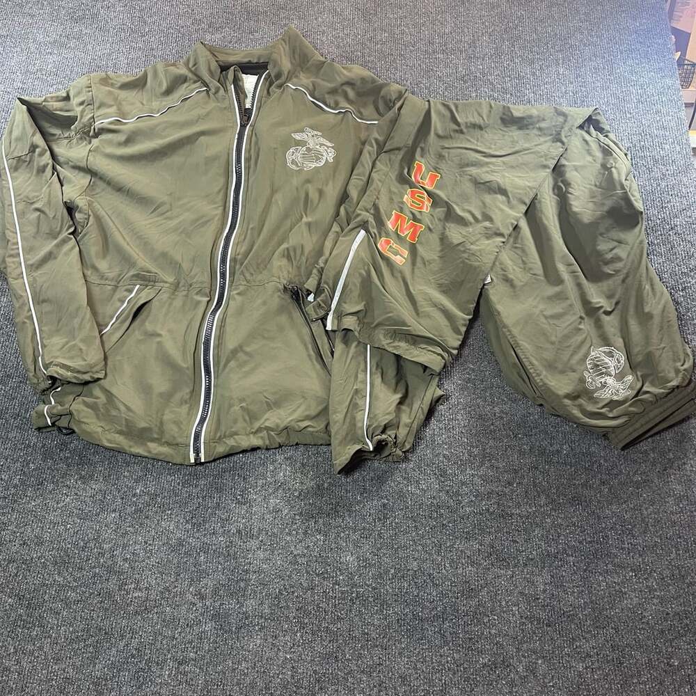 American Power Source USMC Marine Running Jacket  medium, pants small/short